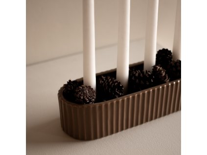 Adventní svícen Stripe - Shiny Nougat