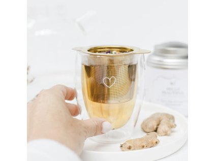 Skleněný hrnek Heart - 350 ml