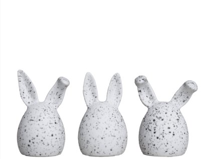 Sada velikonočních zajíčků Triplets - White DotSada velikonočních zajíčků Triplets - White Dot