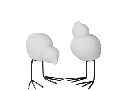 Set keramických ptáčků Bird White - 2 ks