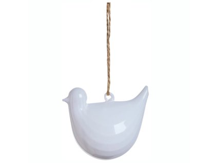 Skleněný ptáček Feya - White