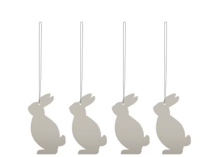 Sada kovových ozdob Hare Sand - 4 ks