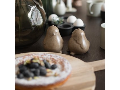 Set keramických kuřátek Chubby Chikcen Beige - 2 ks