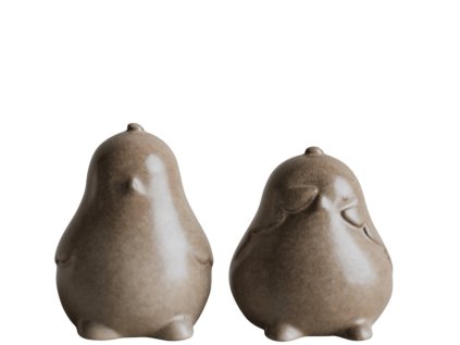 Set keramických kuřátek Chubby Chikcen Beige - 2 ks