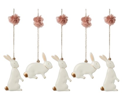 Sada velikonočních ozdob Bunny - 5 ks