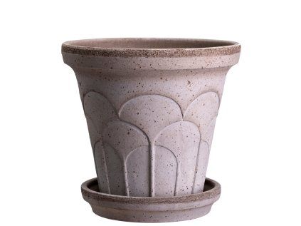 Terakotový květináč Fleur Grey - 16 cm