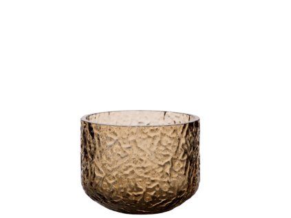 Skleněný svícen Pattern Amber - 6 cm