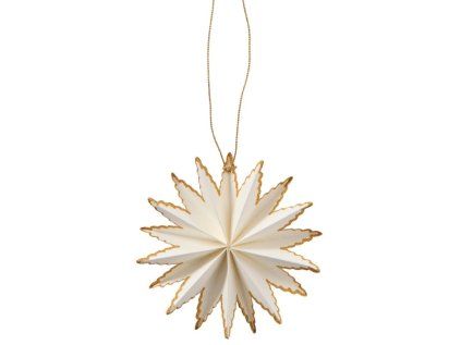 Papírová ozdoba Golden Snowflake - White