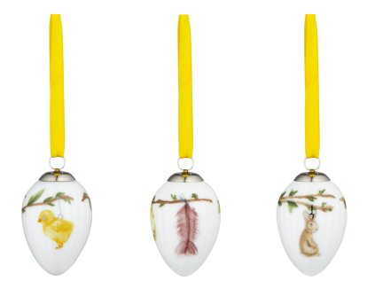 Porcelánová velikonoční vajíčka Hammershøi Easter 2020 3ks