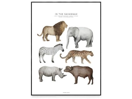 852 plakat in the savannah 30x40 cm