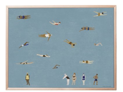 Plakát Swimmers Blue