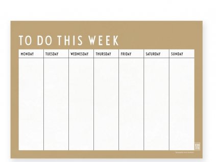 Týdenní plánovací kalendář To Do This Week Beige