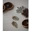 Sada zlatých ozdob Leaf Brass - 4 ks