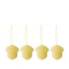 Sada zlatých ozdob Acorn Brass - 4 ks