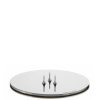 Svícen Plate Silver Shiny Small