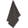 Sada utěrek z recyklované bavlny Brown Plaid