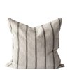 Lněný povlak na polštář Melvin Taupe Stripe 50x50 cm