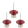 Sada papírových ozdob Mushroom Red - 3 ks