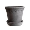 Terakotový květináč Copenhagen Grey - 18 cm