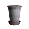 Terakotový květináč Copenhagen Tall Grey - 14 cm