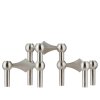 Svícen STOFF Nagel Brushed Chrome - 3 ks