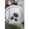 Papírové ubrousky Pine Cones - White