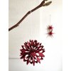 Papírová ozdoba Paper Rosette - Wine Red