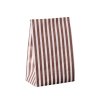 Papírový sáček Wide Brown Stripes - M