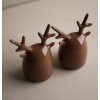 Set keramických dekorací Deer Twins - Shiny Nougat