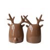 Set keramických dekorací Deer Twins - Shiny Nougat
