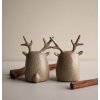Set keramických dekorací Deer Twins - Beige