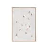 Plakát Skiers Light Grey - 40 x 50 cm