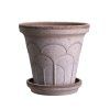 Terakotový květináč Fleur Grey - 18 cm