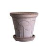 Terakotový květináč Fleur Grey - 16 cm