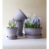 Terakotový květináč Helena Low Grey - 21 cm