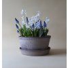 Terakotový květináč Helena Low Grey - 21 cm