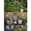 Terakotový květináč Helena Tall Grey - 14 cm