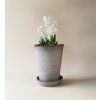 Terakotový květináč Helena Tall Grey - 14 cm