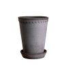 Terakotový květináč Helena Tall Grey - 14 cm