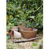 Terakotový květináč Helena Low Rosa - 21 cm