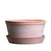 Terakotový květináč Helena Low Rosa - 21 cm