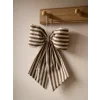 Závěsná dekorativní mašle Wide Brown & White Striped