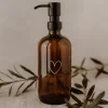 Skleněný dávkovač mýdla Heart - 500 ml