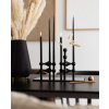 lifestyle candle holder vase glass base rectangular and black tapercandles bythun black 3 2