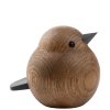 Dřevěný ptáček Mama Sparrow Smoke Oak