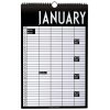 Nástěnný plánovací kalendář se samolepkami Monthly Black