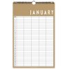 Nástěnný plánovací kalendář se samolepkami Monthly Beige