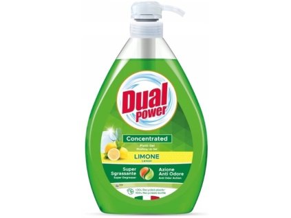 DUAL power concentrted prostředek na mytí nádobí s pumpičkou LIMONE 1L
