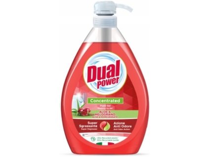 DUAL power concentrted prostředek na mytí nádobí s pumpičkou ALOE & MELOGRANO 1L