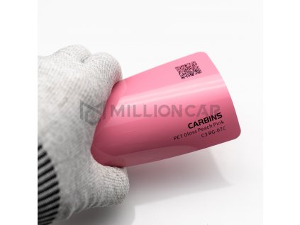 KUR01295 gloss peach pink lesklá růžová brosková folie millioncar